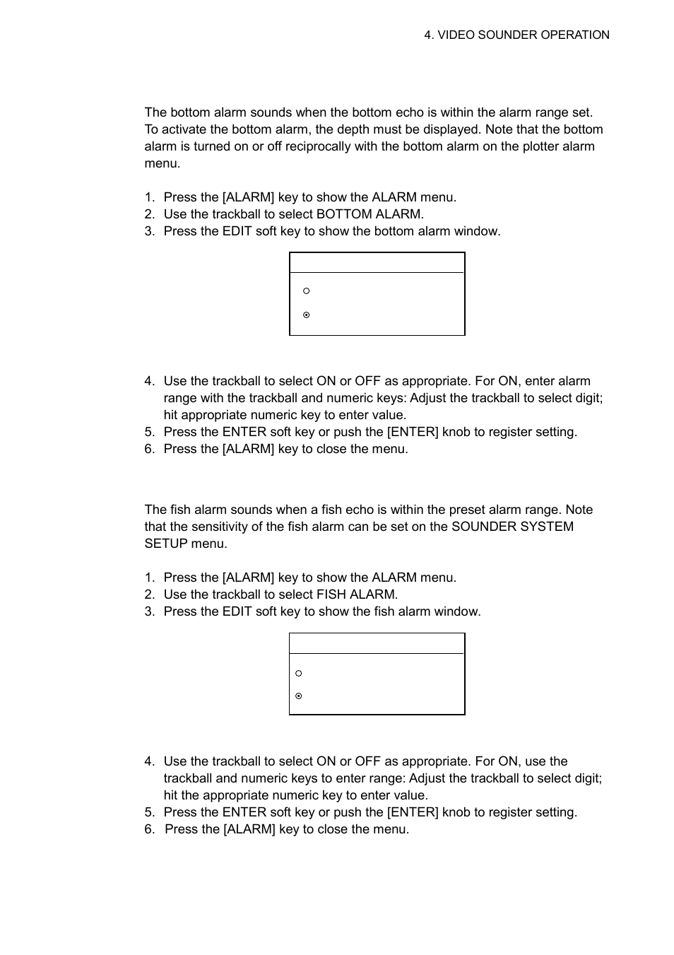 3 fish alarm | Furuno COLOR VIDEO PLOTTER 1933C User Manual | Page 165 / 251