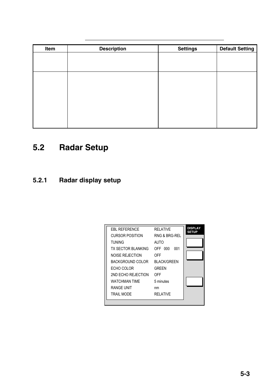 2 radar setup, 1 radar display setup | Furuno COLOR VIDEO PLOTTER 1933C User Manual | Page 174 / 251