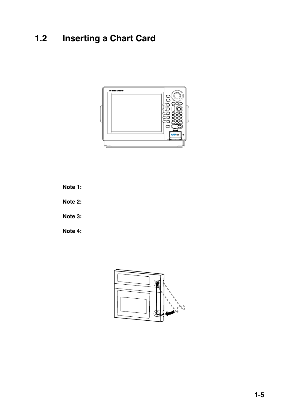 2 inserting a chart card | Furuno COLOR VIDEO PLOTTER 1933C User Manual | Page 19 / 251