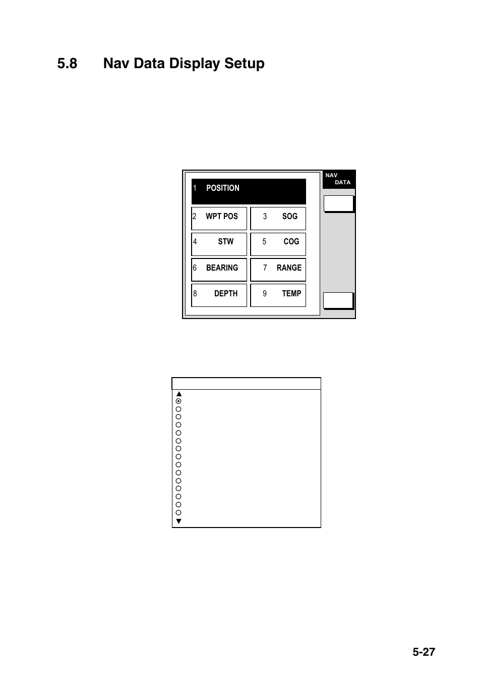 8 nav data display setup | Furuno COLOR VIDEO PLOTTER 1933C User Manual | Page 198 / 251