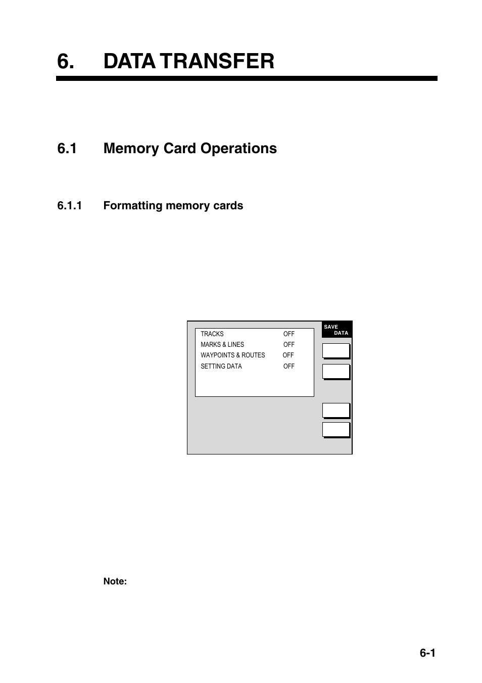 Data transfer, 1 memory card operations | Furuno COLOR VIDEO PLOTTER 1933C User Manual | Page 205 / 251
