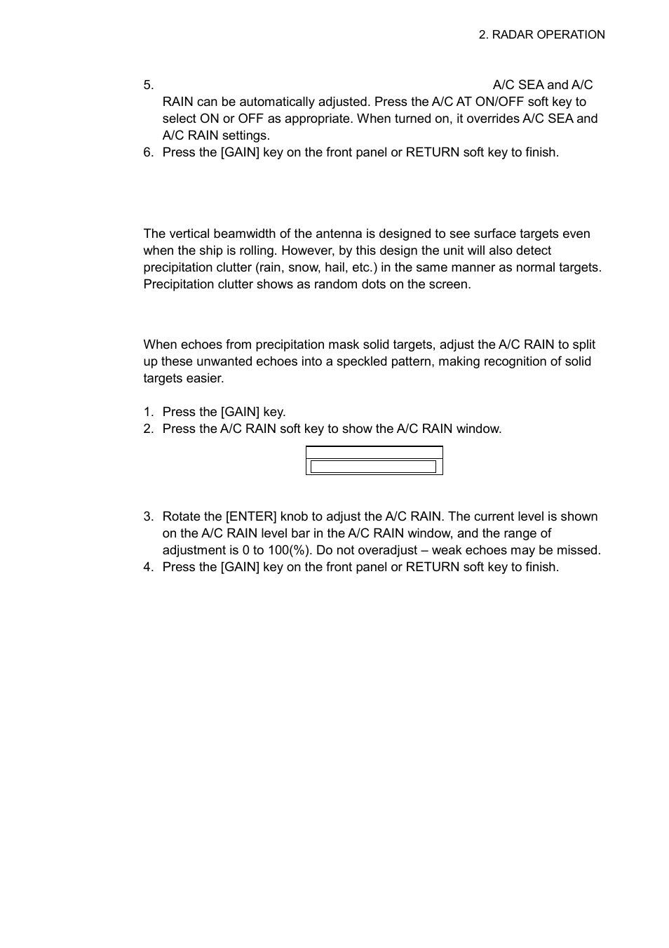6 reducing precipitation clutter | Furuno COLOR VIDEO PLOTTER 1933C User Manual | Page 39 / 251