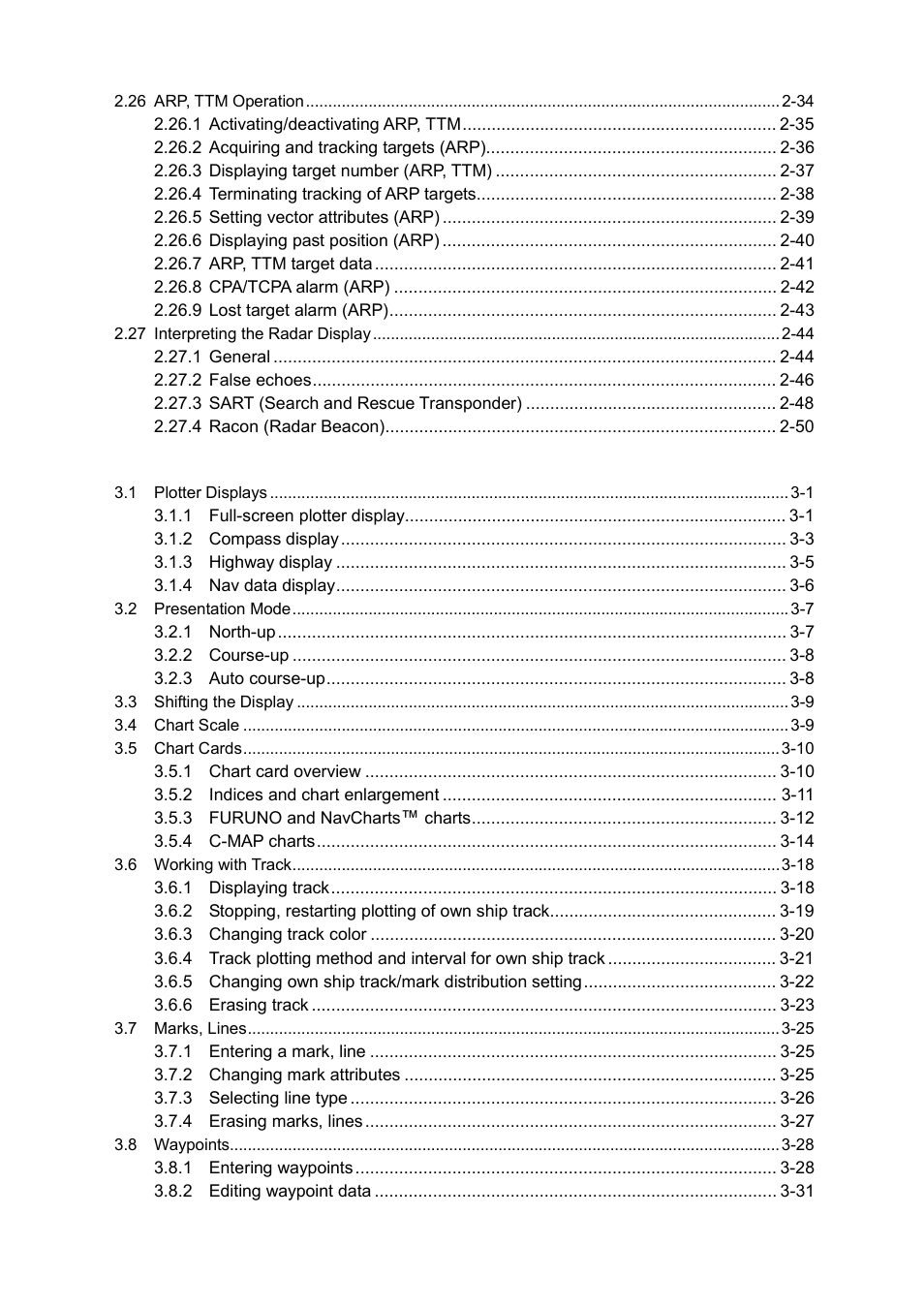 Furuno COLOR VIDEO PLOTTER 1933C User Manual | Page 6 / 251