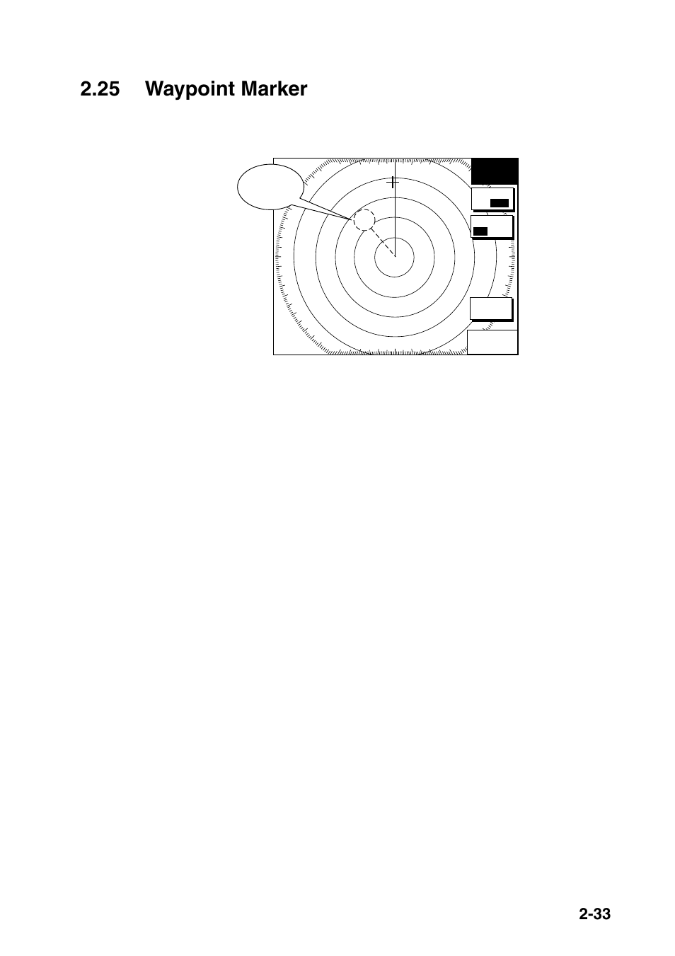 25 waypoint marker | Furuno COLOR VIDEO PLOTTER 1933C User Manual | Page 67 / 251