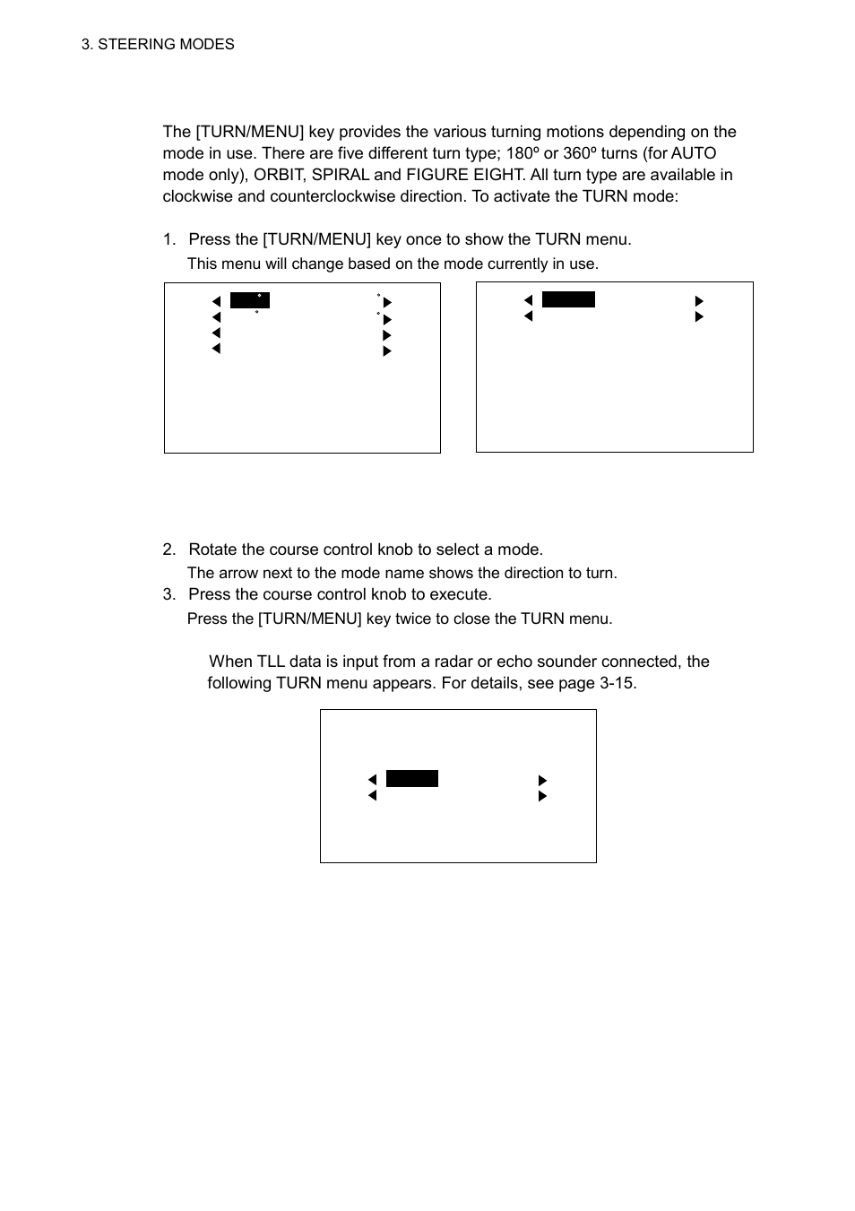 4 turn mode | Furuno NAVPILOT 511 User Manual | Page 24 / 73