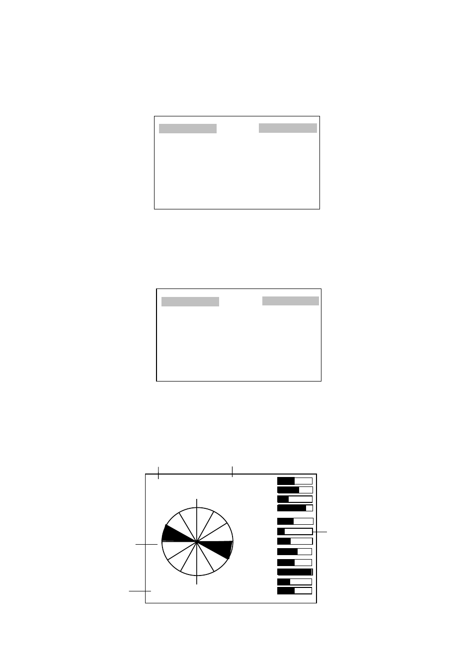 7) alarm display, 8) analog display, 9) ant moni display | Furuno Satellite Compass SC-50/110 User Manual | Page 10 / 30