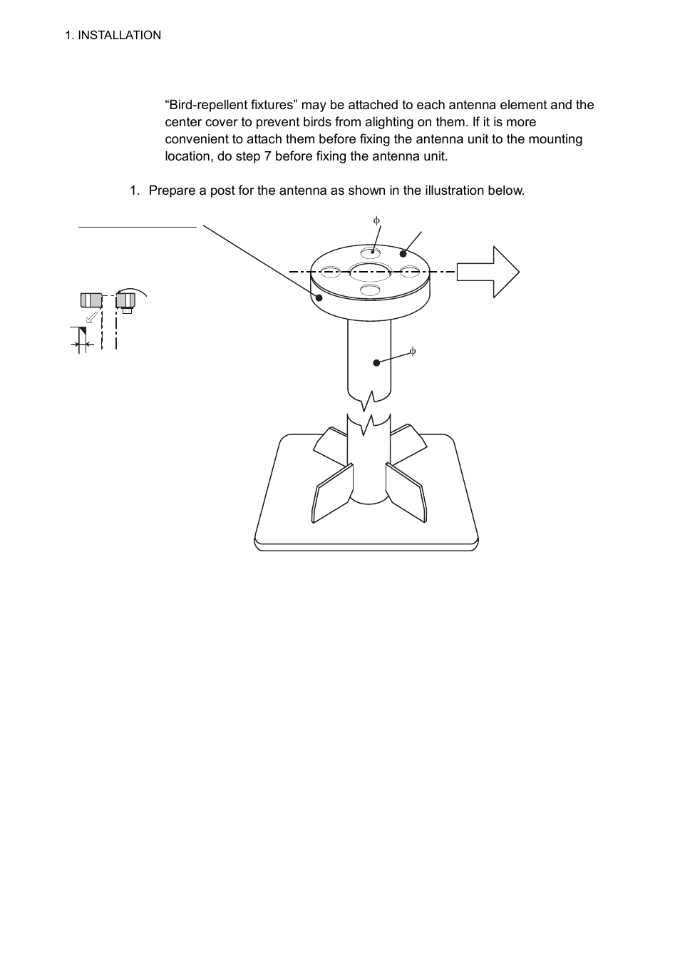2 installing the antenna unit | Furuno SC-110 User Manual | Page 16 / 89