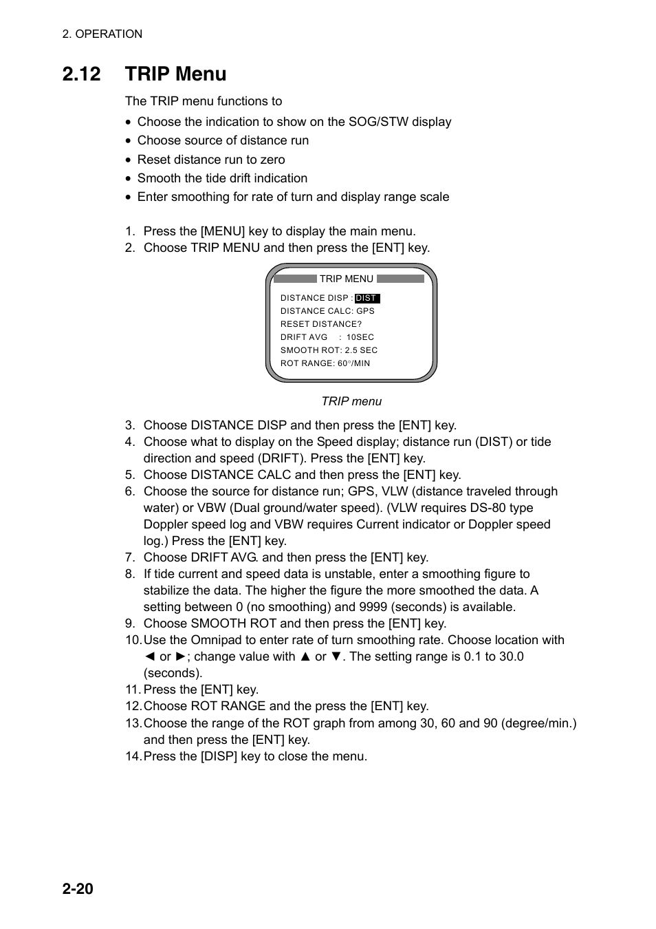 11 others menu, 12 trip menu | Furuno SC-110 User Manual | Page 50 / 89