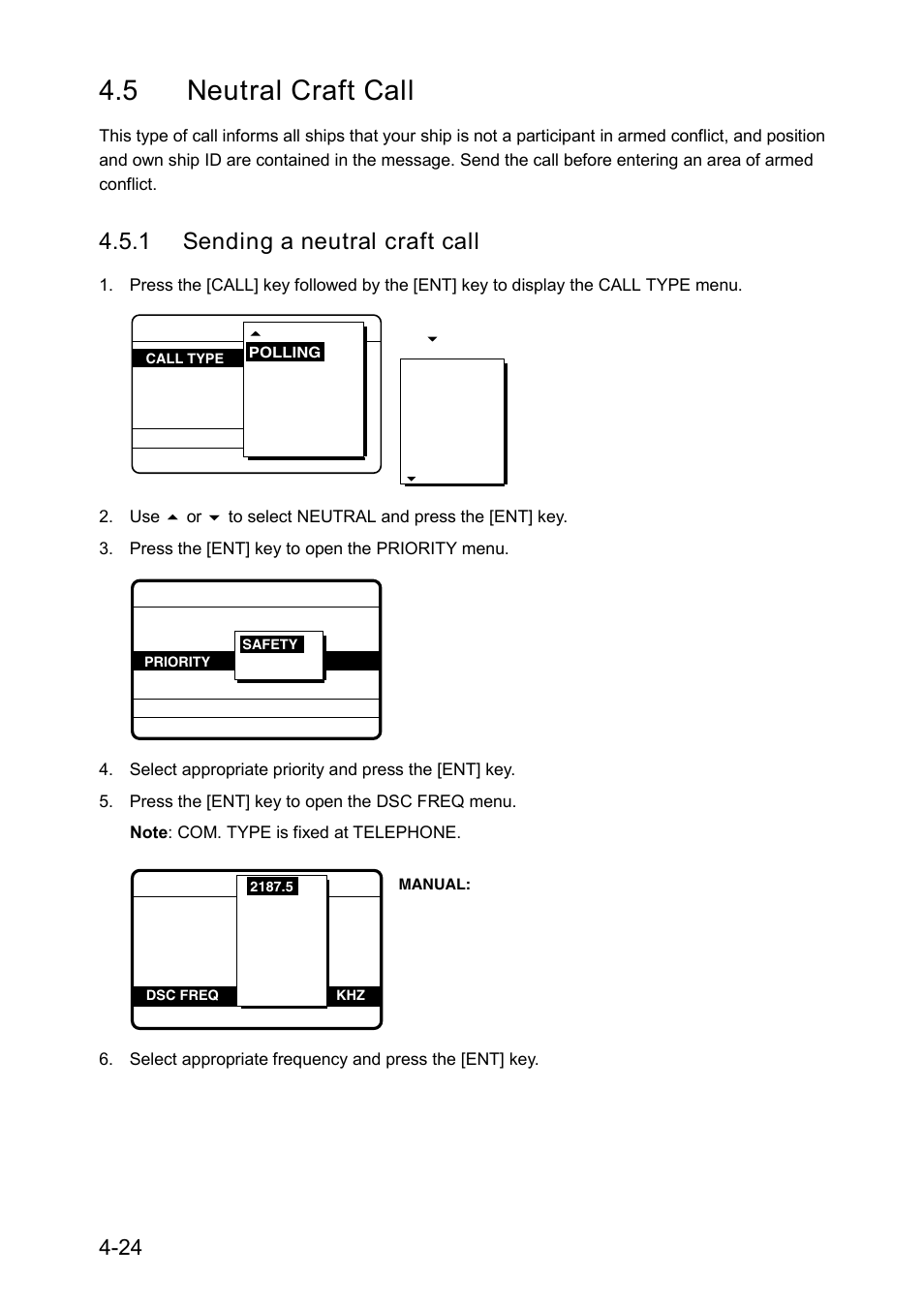 5 neutral craft call, 1 sending a neutral craft call | Furuno RC-1500-1T User Manual | Page 100 / 418