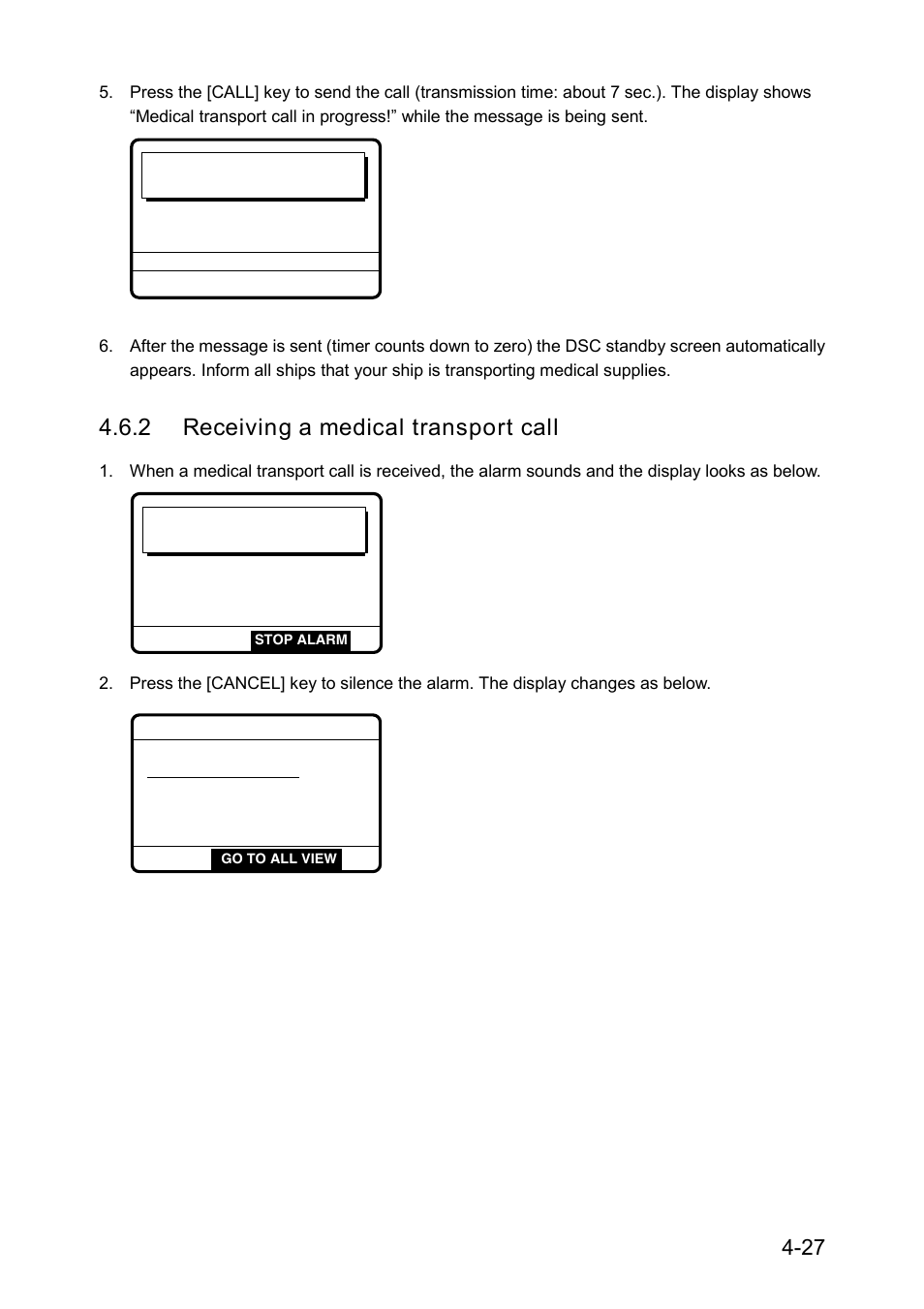 2 receiving a medical transport call | Furuno RC-1500-1T User Manual | Page 103 / 418