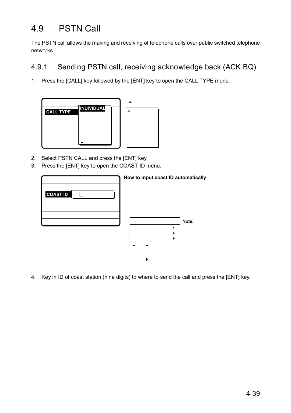 9 pstn call | Furuno RC-1500-1T User Manual | Page 115 / 418