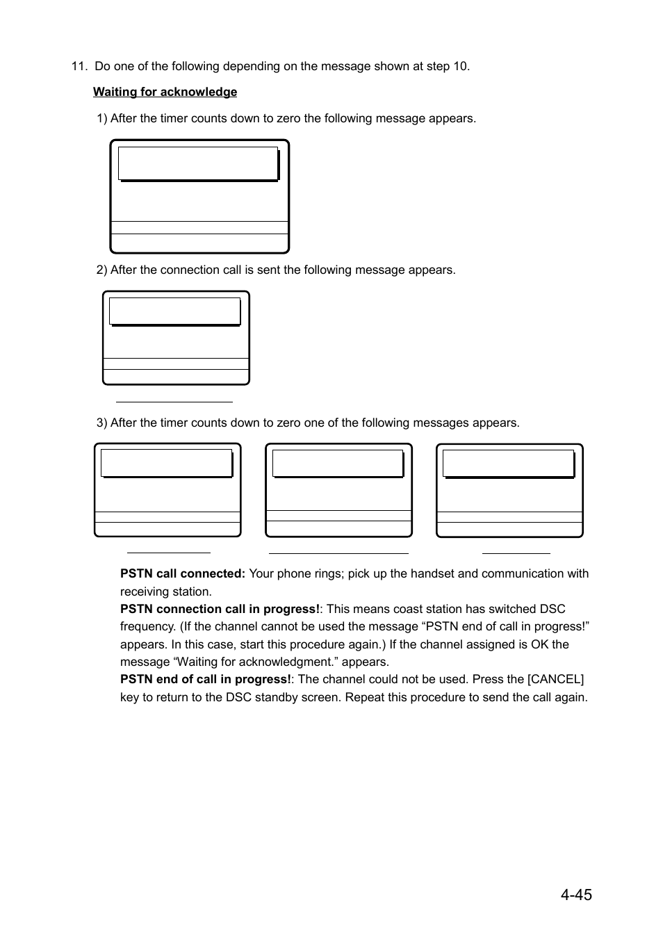 Pstn connection call in progress | Furuno RC-1500-1T User Manual | Page 121 / 418