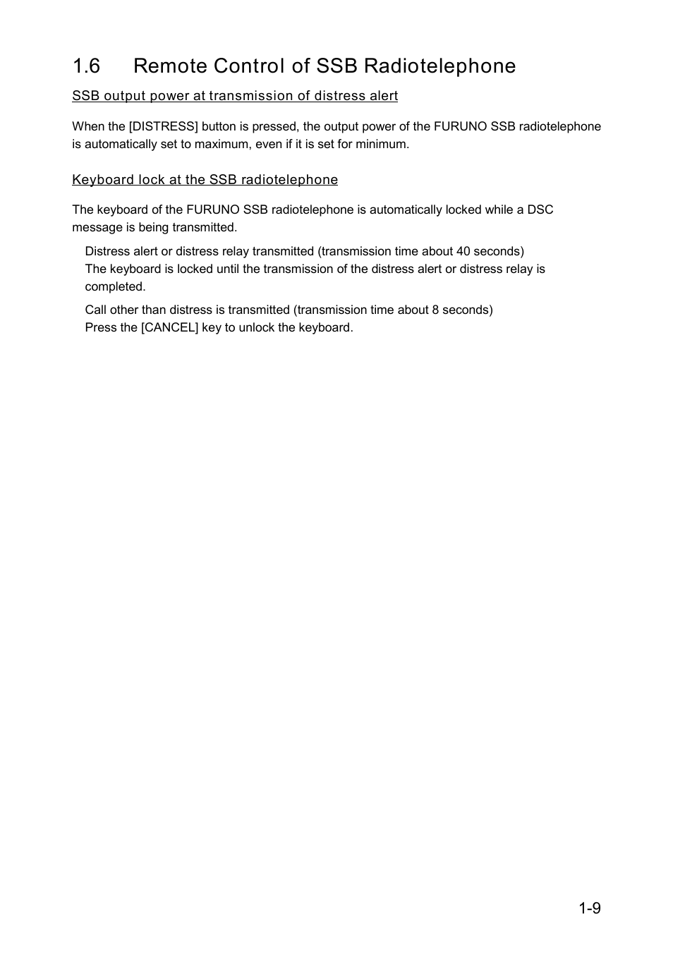 6 remote control of ssb radiotelephone | Furuno RC-1500-1T User Manual | Page 39 / 418