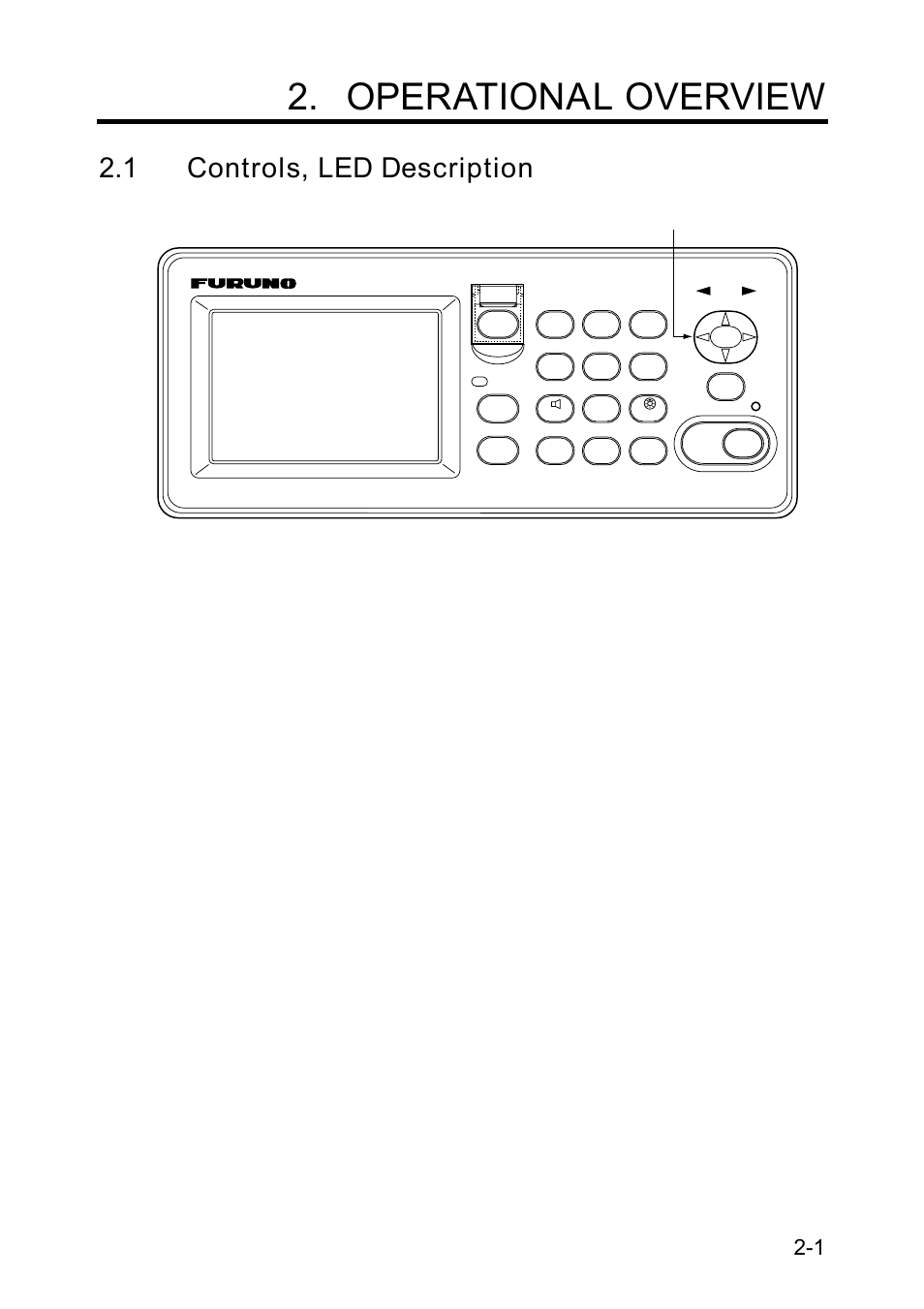 Operational overview, 1 controls, led description | Furuno RC-1500-1T User Manual | Page 41 / 418