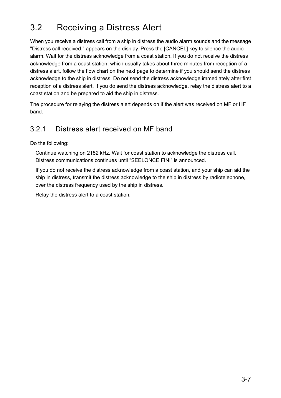2 receiving a distress alert, 1 distress alert received on mf band | Furuno RC-1500-1T User Manual | Page 61 / 418