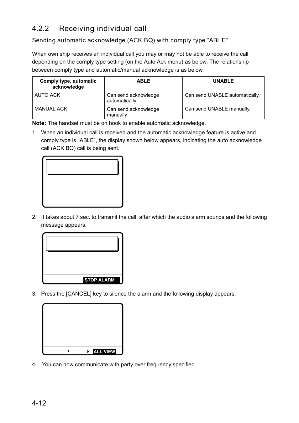 2 receiving individual call | Furuno RC-1500-1T User Manual | Page 88 / 418