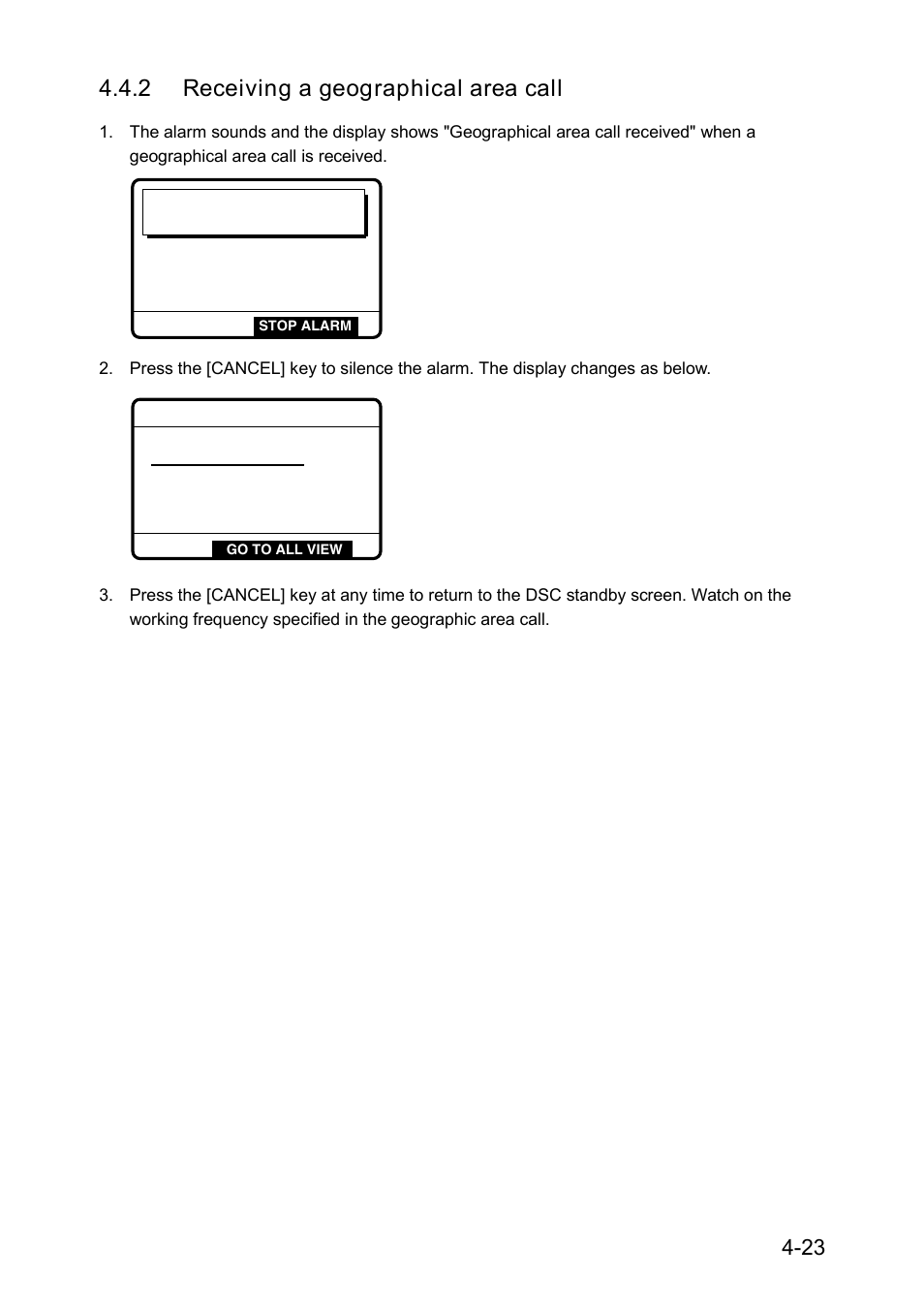 2 receiving a geographical area call | Furuno RC-1500-1T User Manual | Page 99 / 418