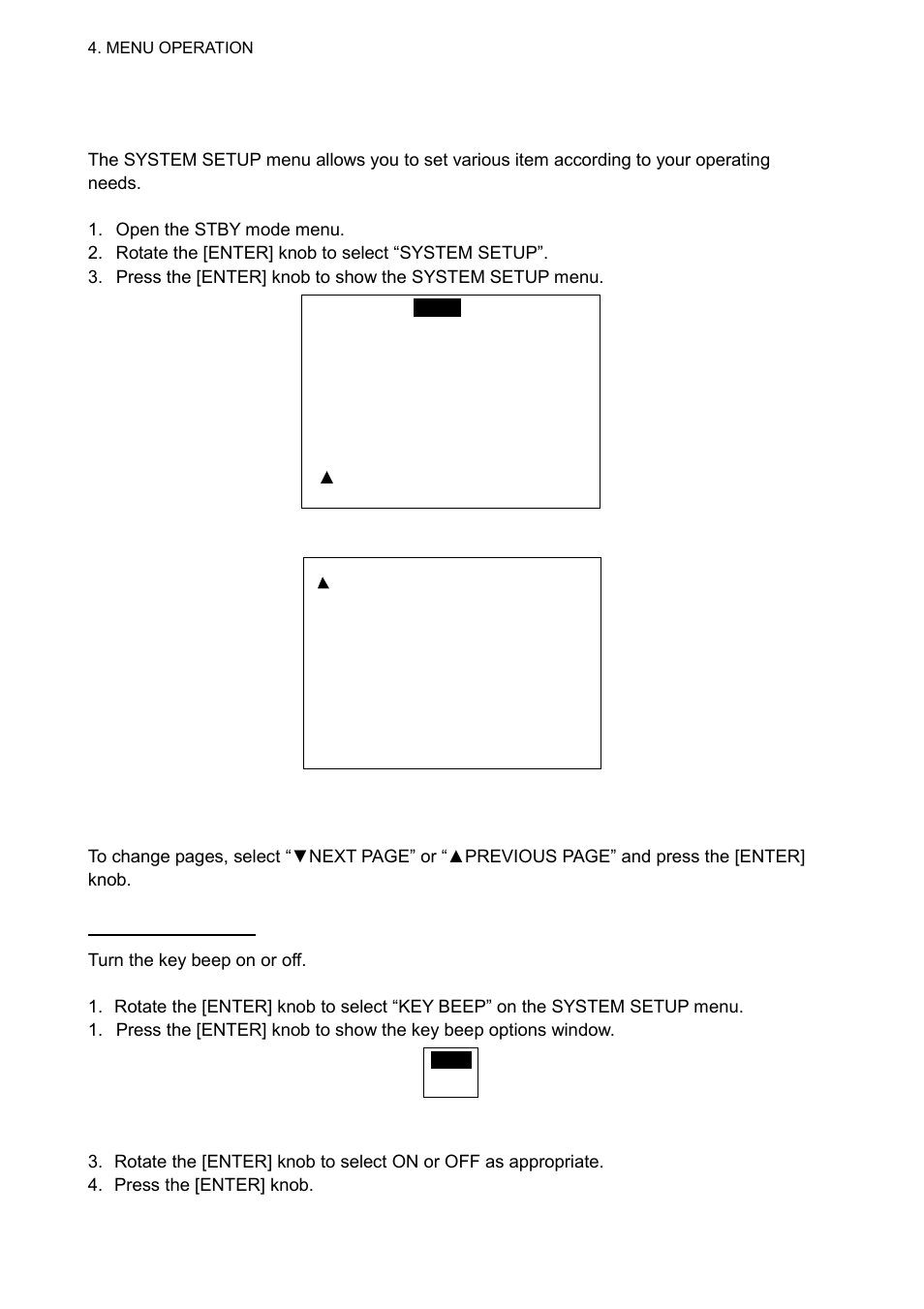 4 setting other menu items | Furuno NAVpilot NAVpilot-500 User Manual | Page 49 / 73