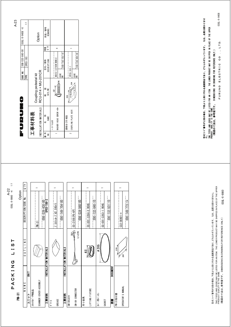 Ꮏ੐ ᧚ ᢱ, A-22 option | Furuno FAR-2827 User Manual | Page 96 / 135