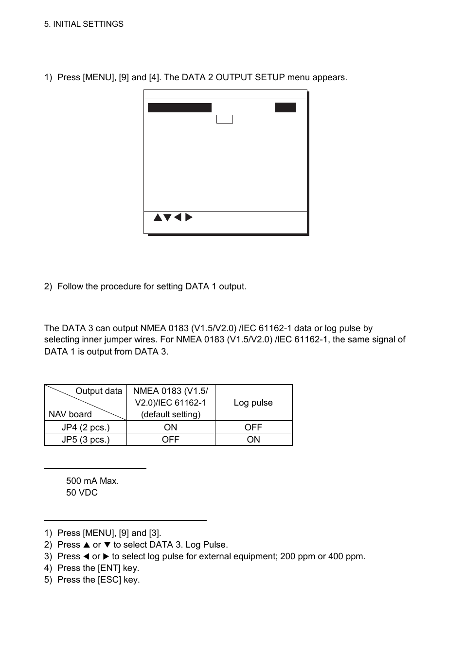 14 data 2 output setting, Data 3 output setting | Furuno GP-90 User Manual | Page 16 / 36