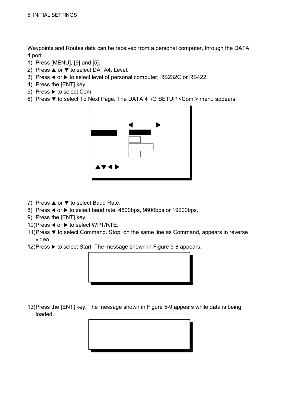 16 setting data 4 to “com.” (general data) | Furuno GP-90 User Manual | Page 18 / 36