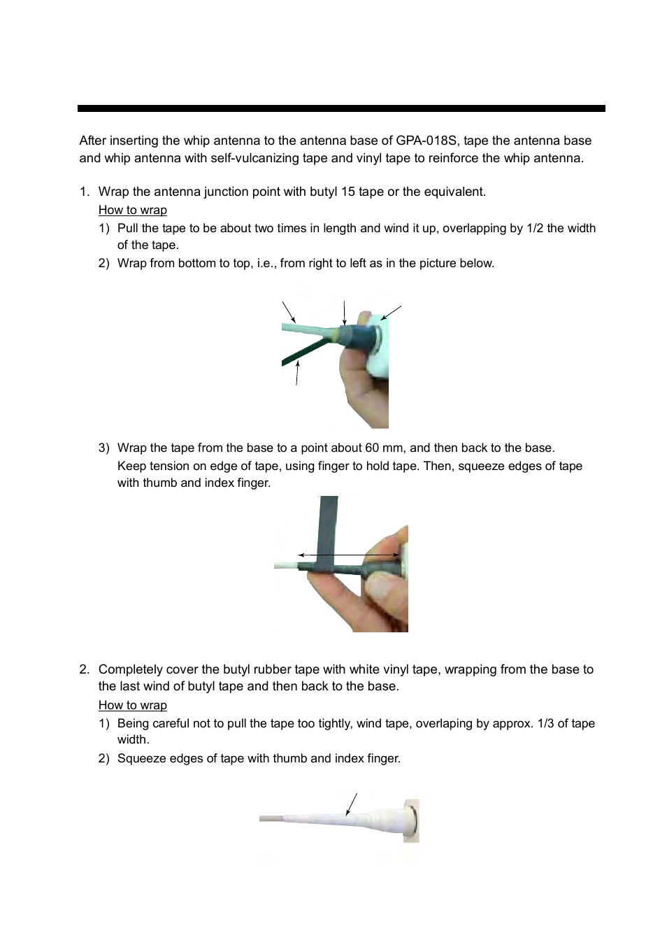 Taping antenna unit gpa-018s | Furuno GP-90 User Manual | Page 21 / 36