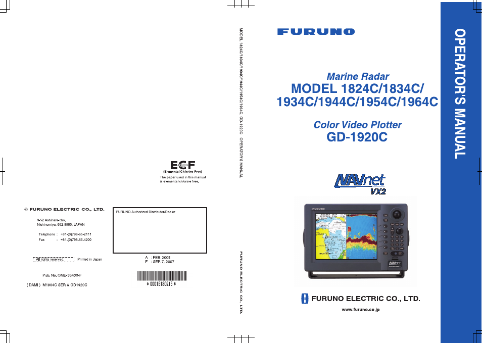 Furuno NAVNET GD-1920C User Manual | 239 pages
