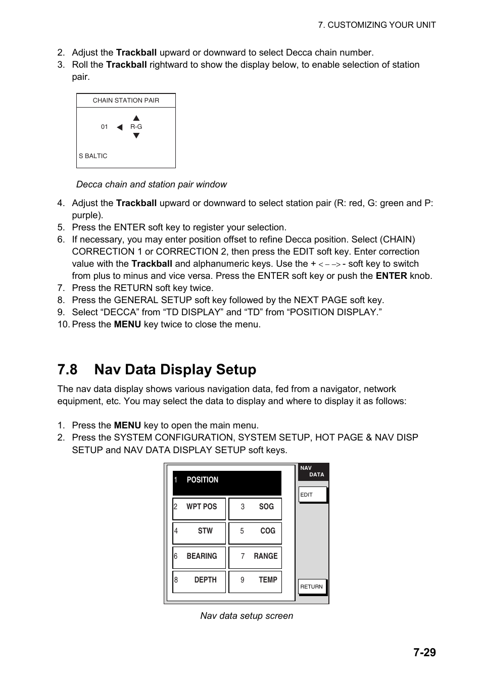 8 nav data display setup | Furuno NAVNET GD-1920C User Manual | Page 190 / 239