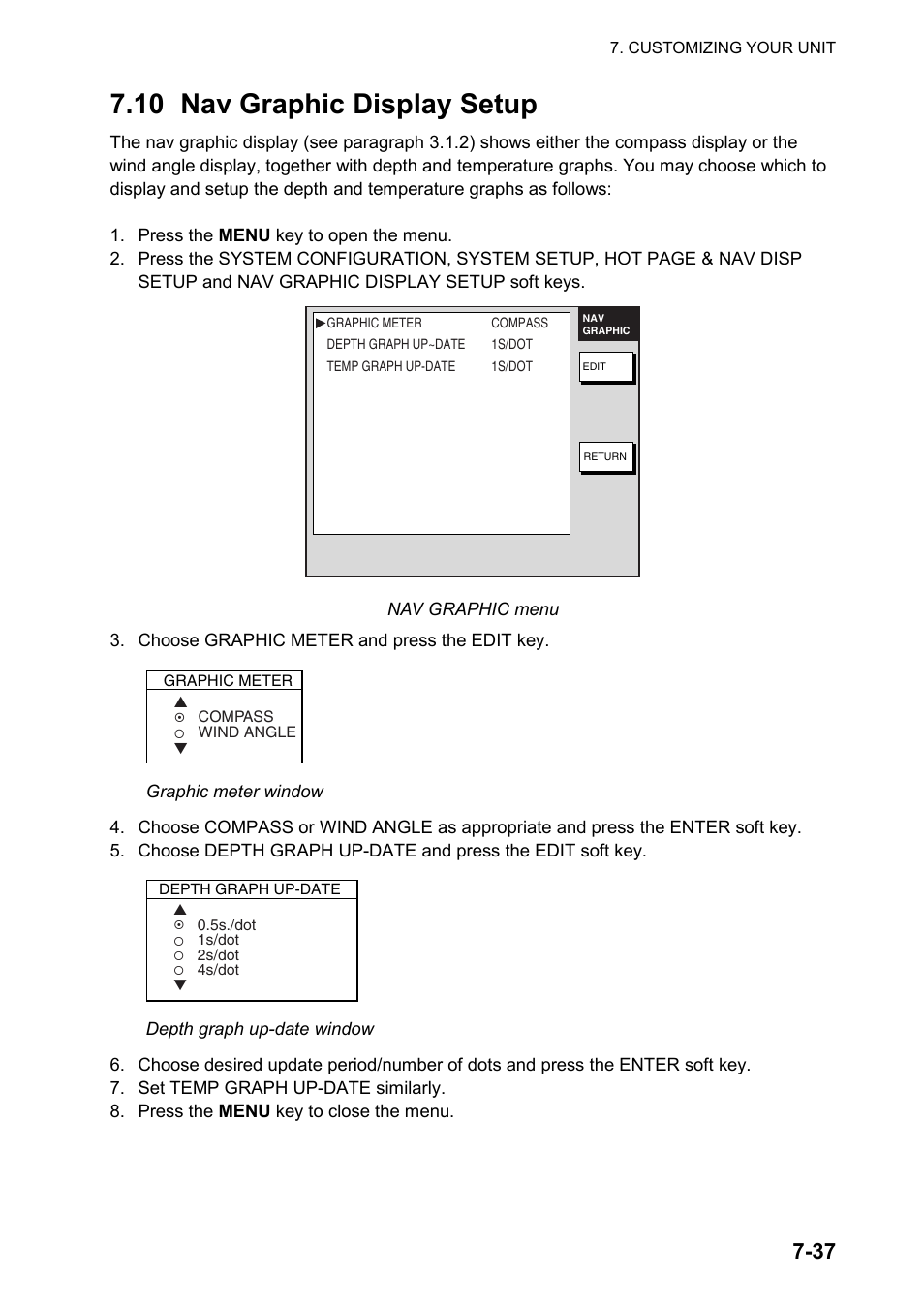 10 nav graphic display setup | Furuno NAVNET GD-1920C User Manual | Page 198 / 239