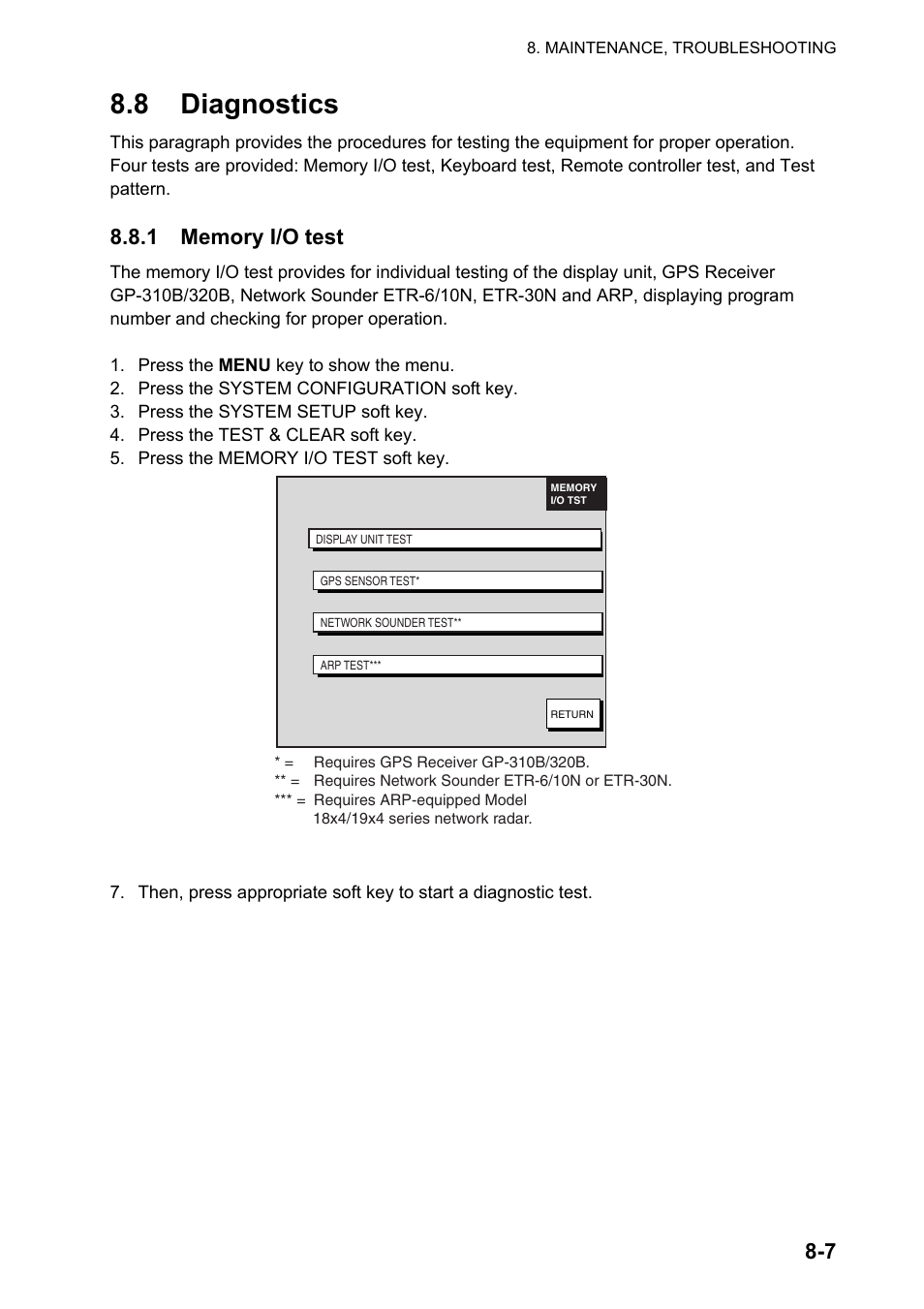 8 diagnostics | Furuno NAVNET GD-1920C User Manual | Page 206 / 239