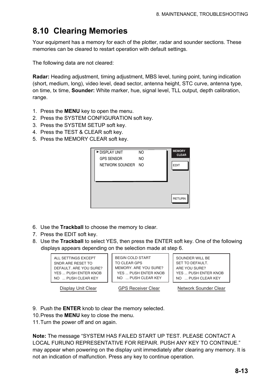 10 clearing memories | Furuno NAVNET GD-1920C User Manual | Page 212 / 239