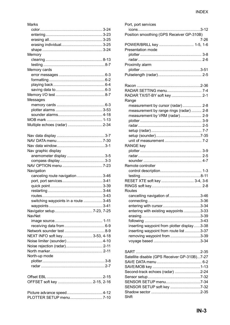 In-3 | Furuno NAVNET GD-1920C User Manual | Page 234 / 239