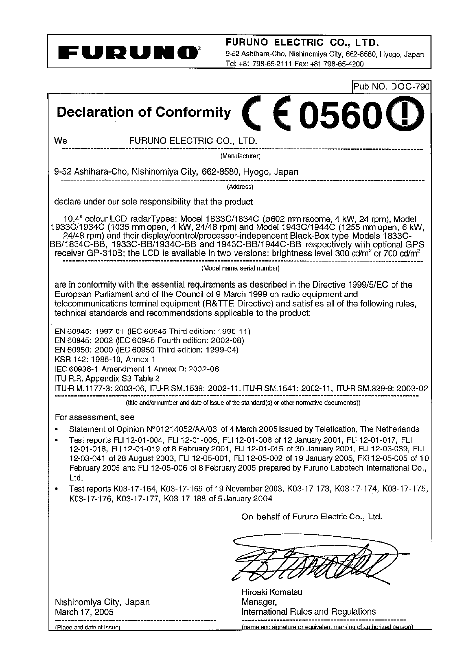 Furuno NAVNET GD-1920C User Manual | Page 237 / 239