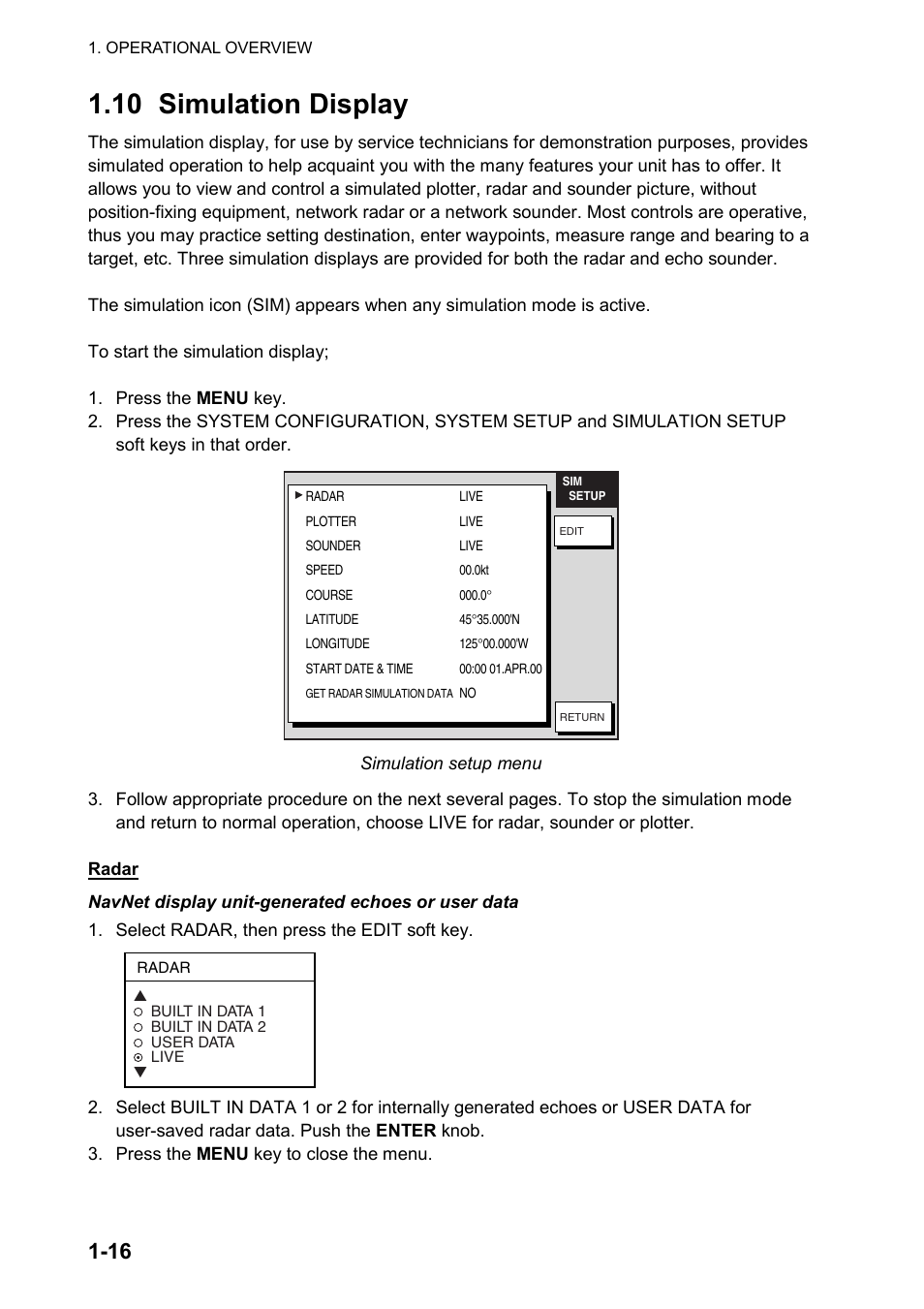 10 simulation display | Furuno NAVNET GD-1920C User Manual | Page 27 / 239