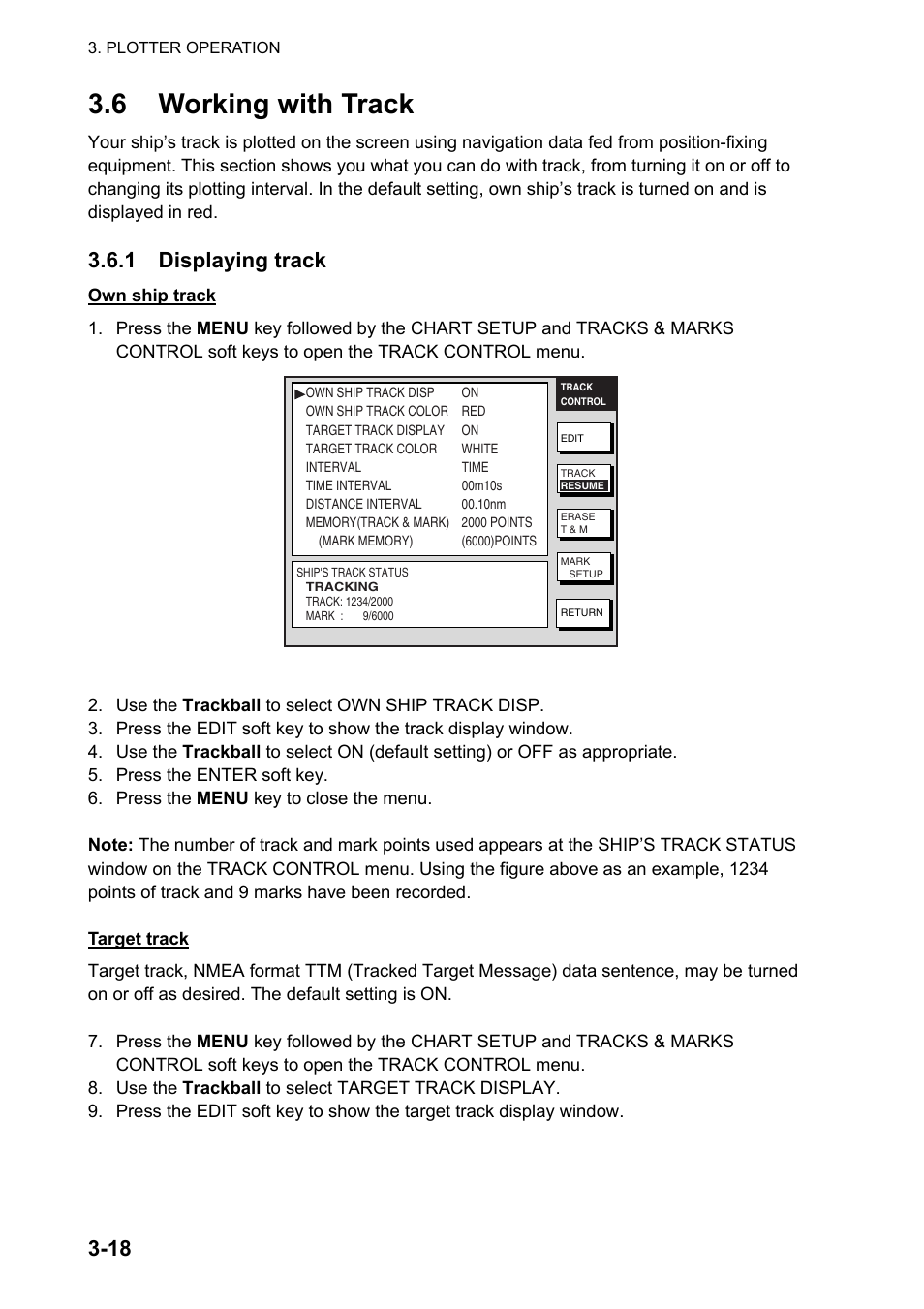 6 working with track, 1 displaying track | Furuno NAVNET GD-1920C User Manual | Page 83 / 239