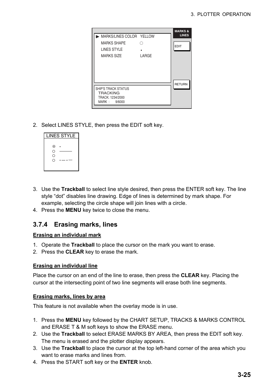 4 erasing marks, lines | Furuno NAVNET GD-1920C User Manual | Page 90 / 239