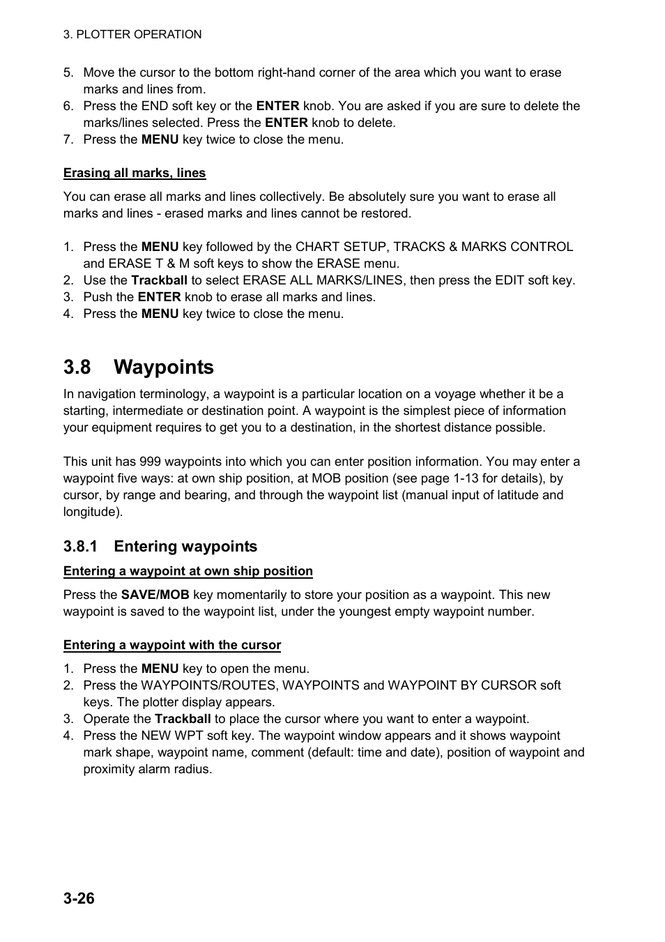 8 waypoints, 1 entering waypoints | Furuno NAVNET GD-1920C User Manual | Page 91 / 239