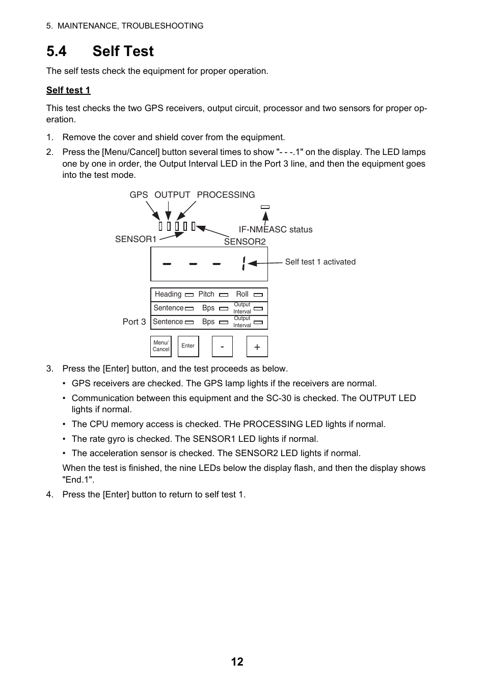 4 self test | Furuno IF-NMEASC User Manual | Page 20 / 28