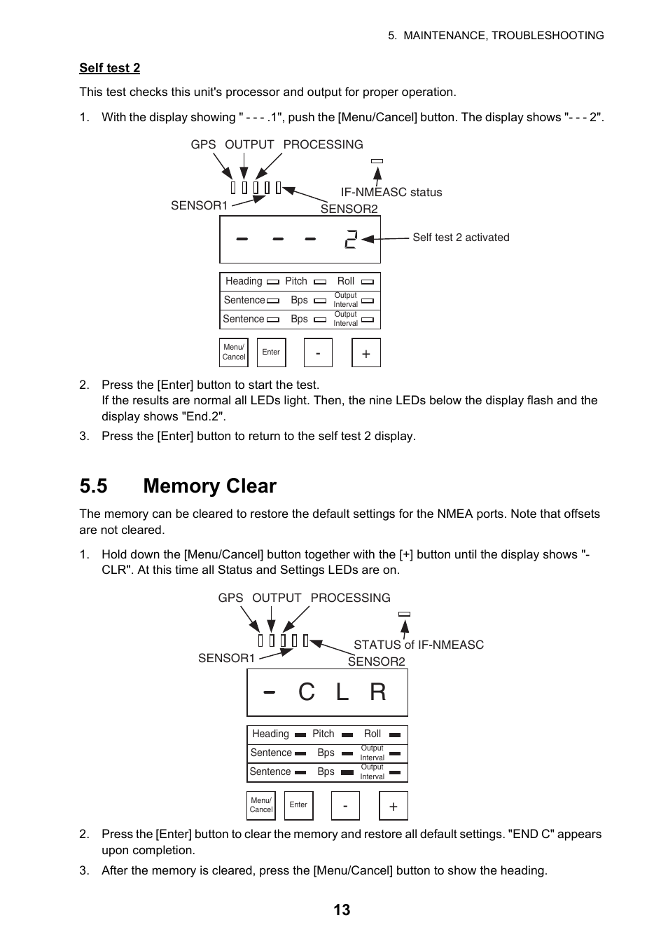 5 memory clear, L r c | Furuno IF-NMEASC User Manual | Page 21 / 28