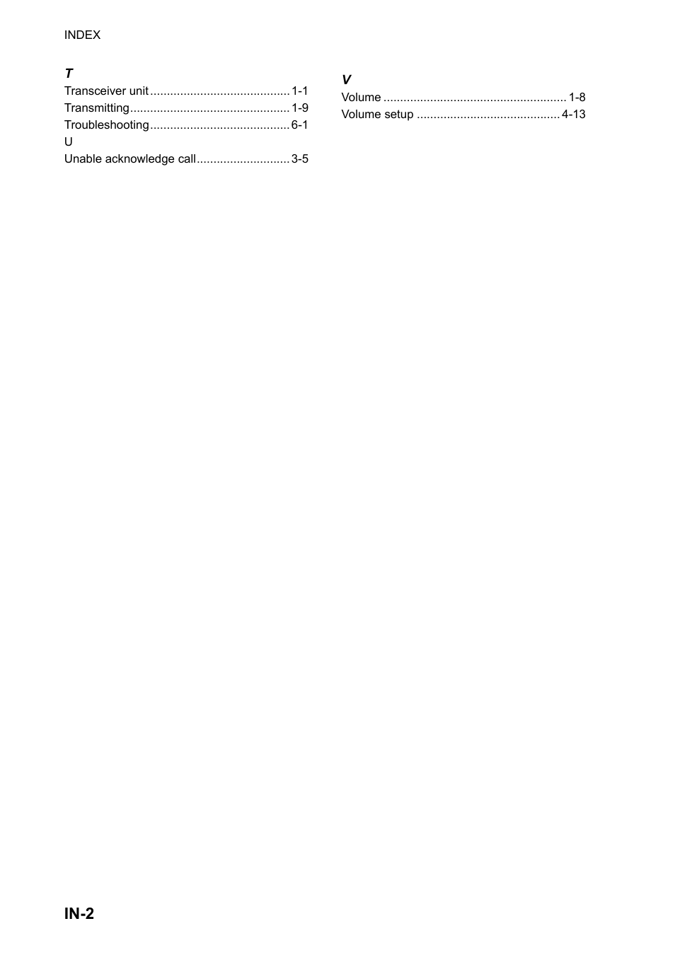 In-2 | Furuno FM-8800D User Manual | Page 136 / 137
