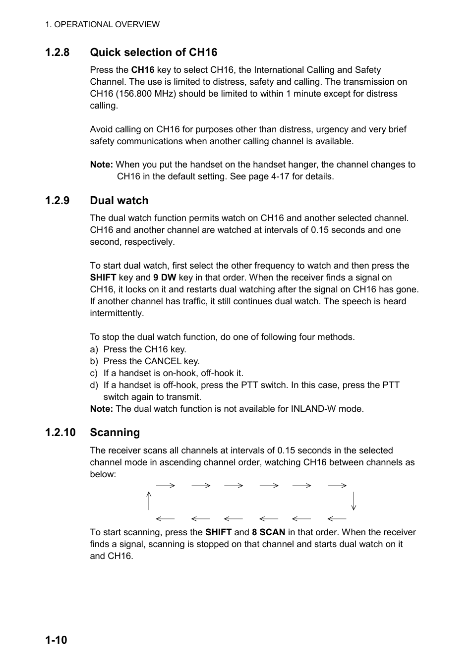 9 dual watch, 10 scanning | Furuno FM-8800D User Manual | Page 22 / 137