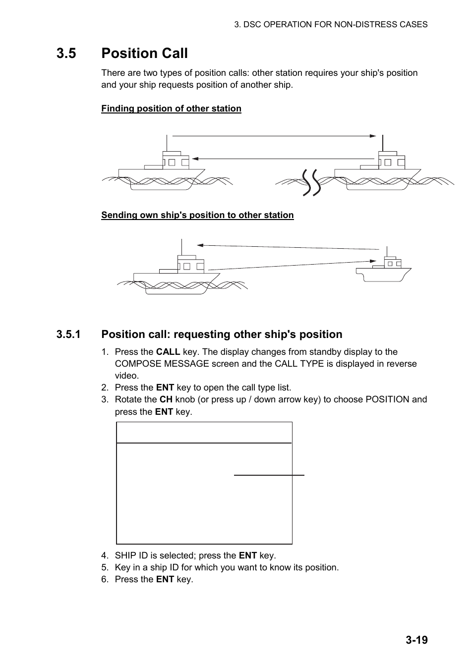 5 position call, 1 position call: requesting other ship's position | Furuno FM-8800D User Manual | Page 65 / 137