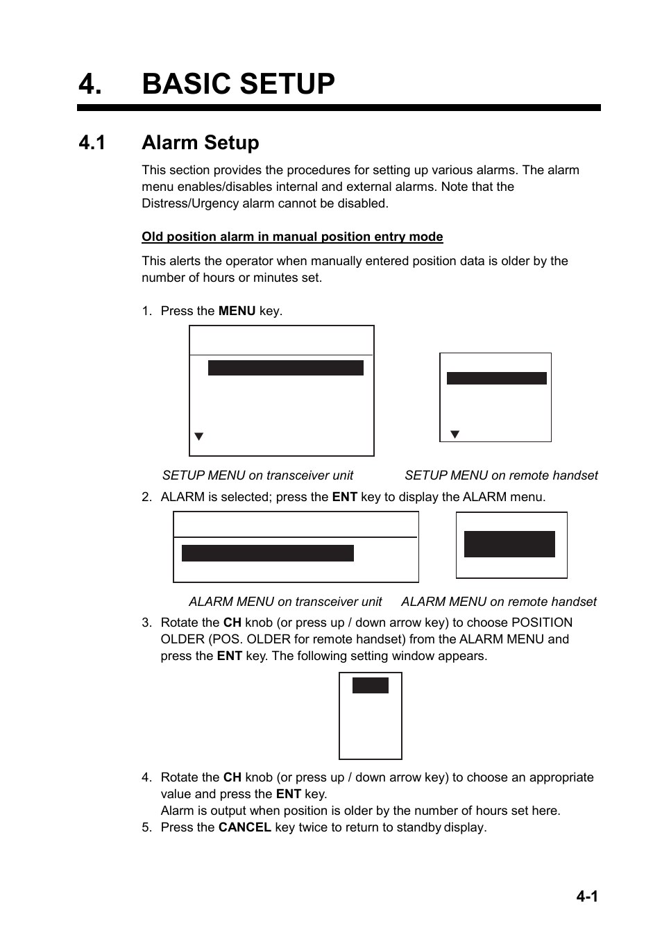 Basic setup, 1 alarm setup | Furuno FM-8800D User Manual | Page 77 / 137