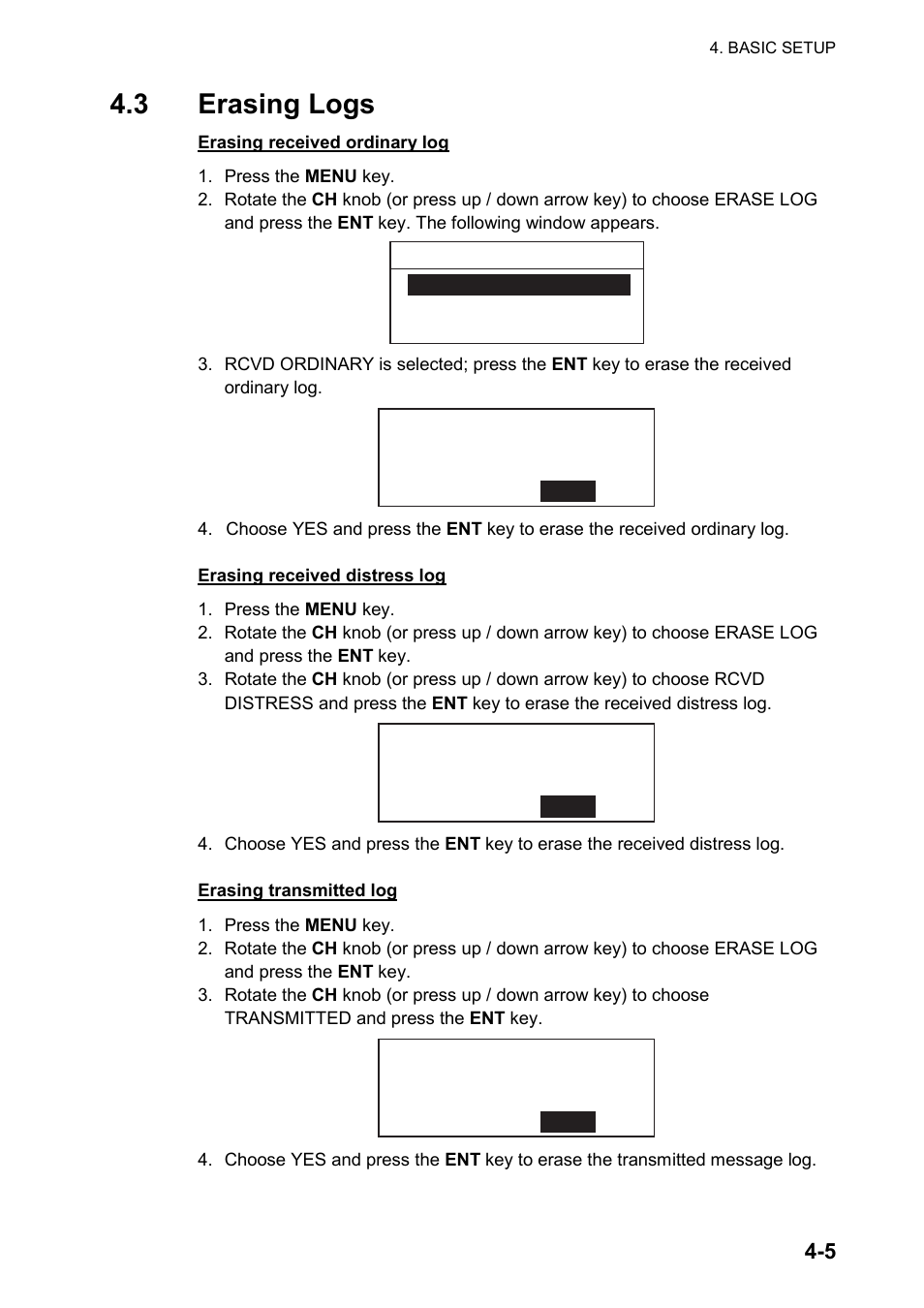 3 erasing logs | Furuno FM-8800D User Manual | Page 81 / 137