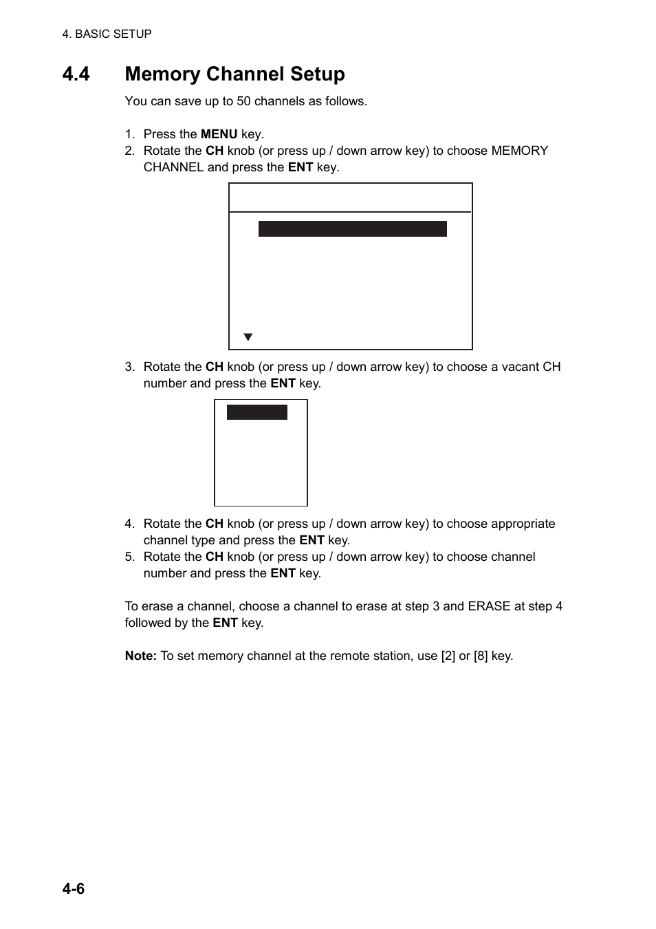 4 memory channel setup | Furuno FM-8800D User Manual | Page 82 / 137