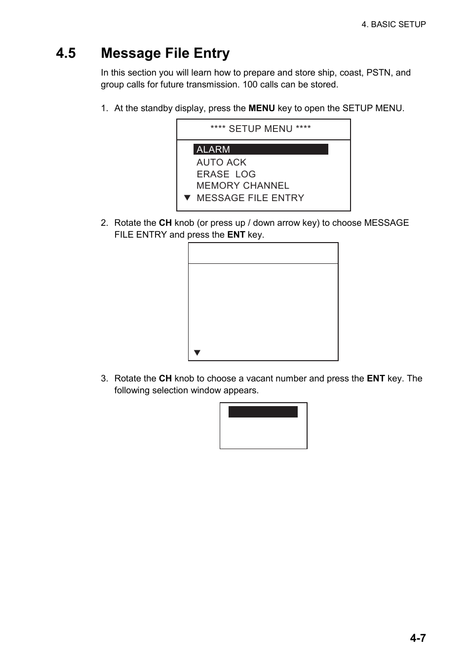 5 message file entry | Furuno FM-8800D User Manual | Page 83 / 137