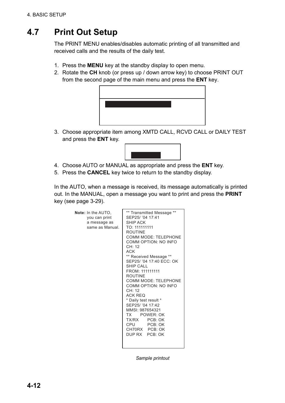 7 print out setup | Furuno FM-8800D User Manual | Page 88 / 137
