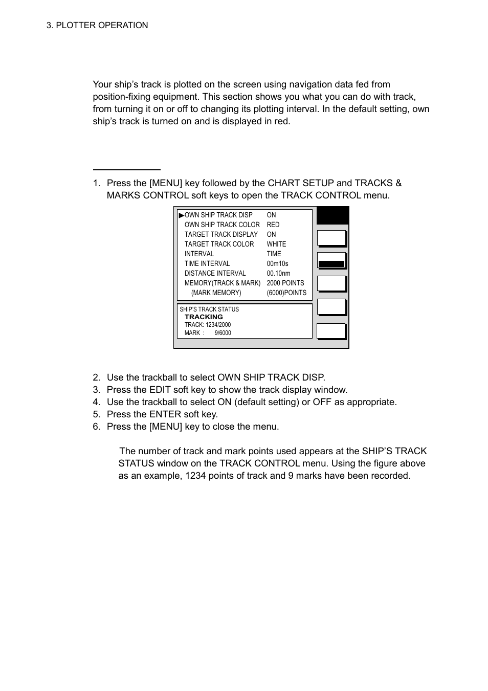 6 working with track, 1 displaying track | Furuno NAVNET 1823C User Manual | Page 104 / 260