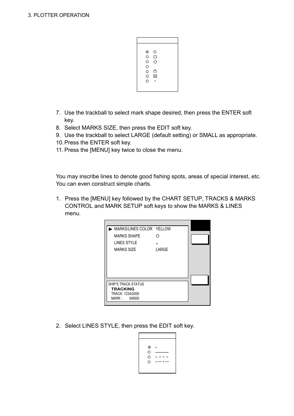 3 selecting line type | Furuno NAVNET 1823C User Manual | Page 112 / 260