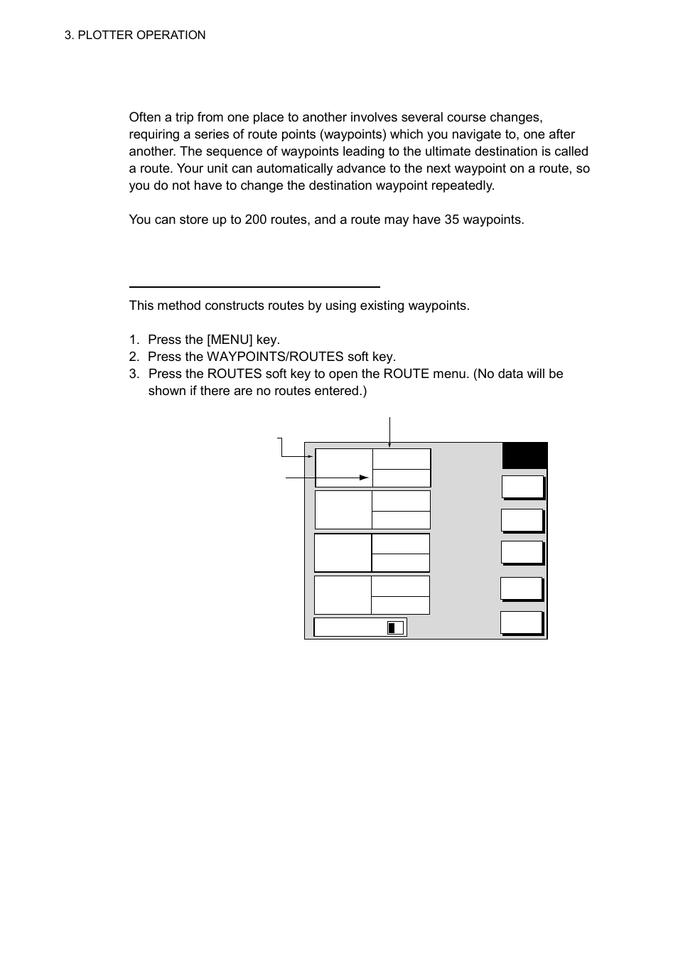 9 routes, 1 creating routes | Furuno NAVNET 1823C User Manual | Page 122 / 260